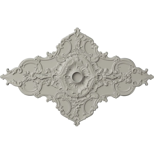 Ekena Millwork Melchor Diamond Medallion (Canopies up to 4"), 67 1/4"W x 43 3/8"H x 4"ID x 2"P, Pot of Cream CM70X43MLPCF - main